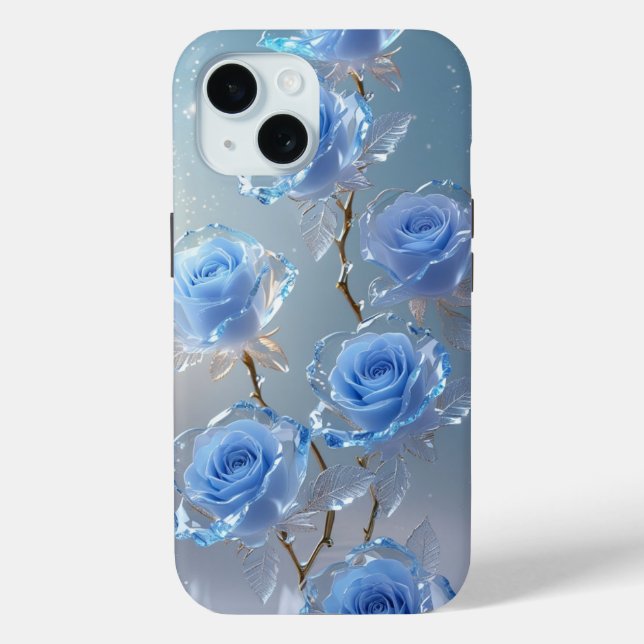 Coques Case-Mate iPhone Élégant appareil téléphonique d'hiver Roses de gla (Verso)
