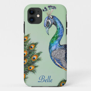Case-Mate iPhone Case Elégant Aquarelle Peacock Personnalisé