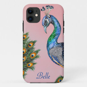 Case-Mate iPhone Case Elégant Aquarelle Peacock Personnalisé
