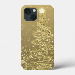 Case-Mate iPhone Case Élégant Arbres étincelants de Noël Or