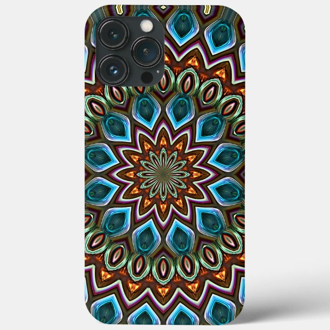 Coques Case-Mate iPhone Elégant Art Moderne Abstrait de Bohême Mandala (Verso)
