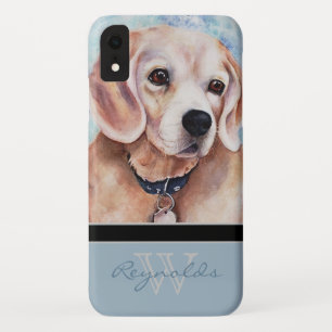 Case-Mate iPhone Case Élégant Beagle moderne w Monogramme Nom