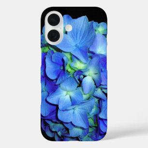 Coques iPhone 16 Elégant bleu floral bleu rose hydrangée bleue