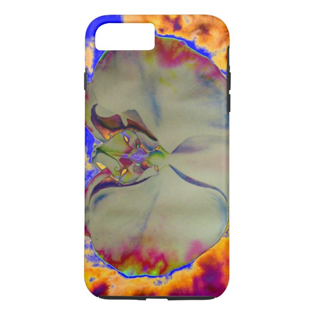 Coques Case-Mate iPhone Elégant boho abstrait aquarelle orchidée peinture (Dos)
