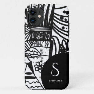 Case-Mate iPhone Case Élégant Botanique Bohème Noir et Blanc
