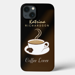 Case-Mate iPhone Case Élégant café Lover Steaming Cup et haricots durs