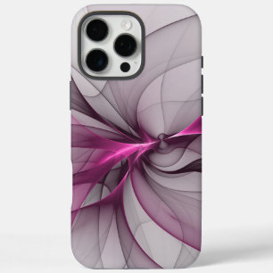 Coques iPhone 16 Pro Max Élégant Chaos Moderne Art Fractal Abstrait Rose