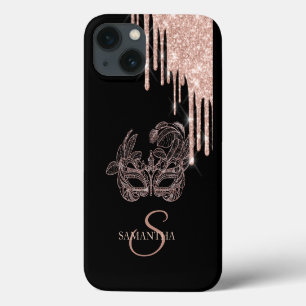 Case-Mate iPhone Case Elégant Chic Masque Rose Parties scintillant or Dr