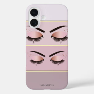 Coques iPhone 16 Élégant Chic Moderne Gravé, Lashes
