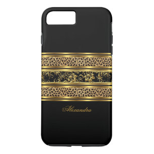 Etui iPhone Case-Mate Élégant Classe Or Noir Léopard Floral