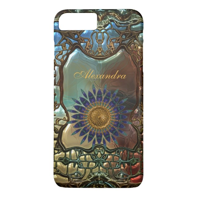 Coques Case-Mate iPhone Élégant Classy Gold Metal Art Nouveau (Dos)