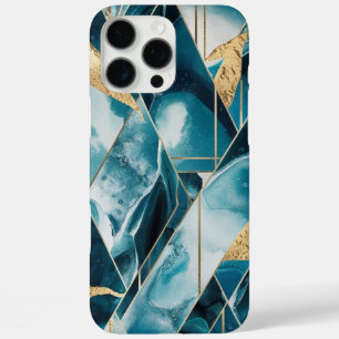 Coques iPhone 16 Pro Max Élégant cuivre Boîtier or sarcelle opulent fémin