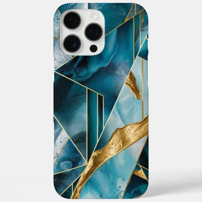 Coques Case-Mate iPhone Élégant cuivre | Feminine Opulent Turquoise Gold C (Verso)