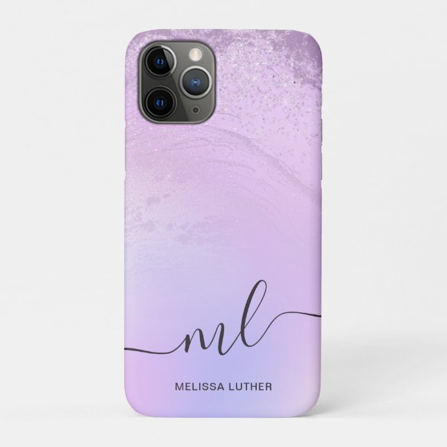 Coques Case-Mate iPhone Elégant dégradé moderne marbre parties scintillant (Dos)
