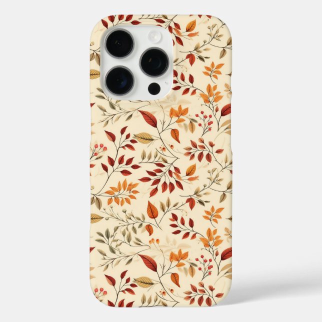 Coques Case-Mate iPhone Elegant Fall Floral Pattern (Verso)