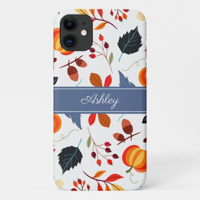 Coques Case-Mate iPhone Élégant Feuille botanique d'automne (Dos)