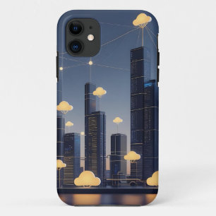 Case-Mate iPhone Case Élégant filaire futuriste Smart City - brillant