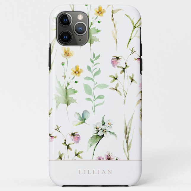 Coques Case-Mate iPhone Élégant Fleur sauvage Motif botanique (Dos)