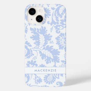 Coque Pour iPhone 14 Élégant floral botanique bleu