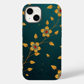 Coque Pour iPhone 14 Elegant Floral Pattern Phone Case