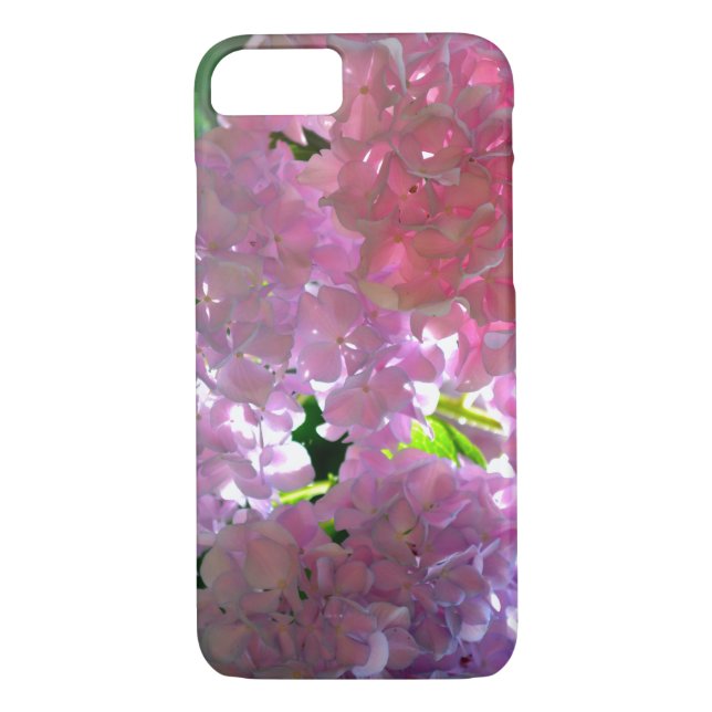 Coques Case-Mate iPhone Elégant flores rose douce hydrangée rose rose (Dos)