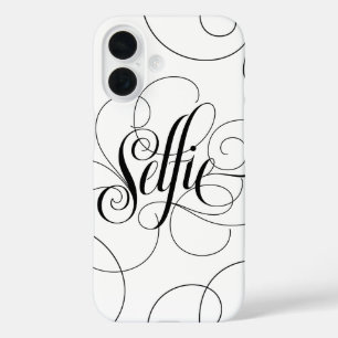 Coques iPhone 16 Élégant Flourished Lettres Selfie Calligraphie