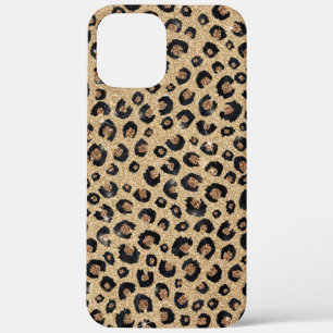 Case-Mate iPhone Case Elegant Gold Glitter Black Leopard