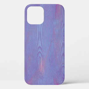 Coque iPhone 12 Élégant grain de bois Abstrait Texture violet viol