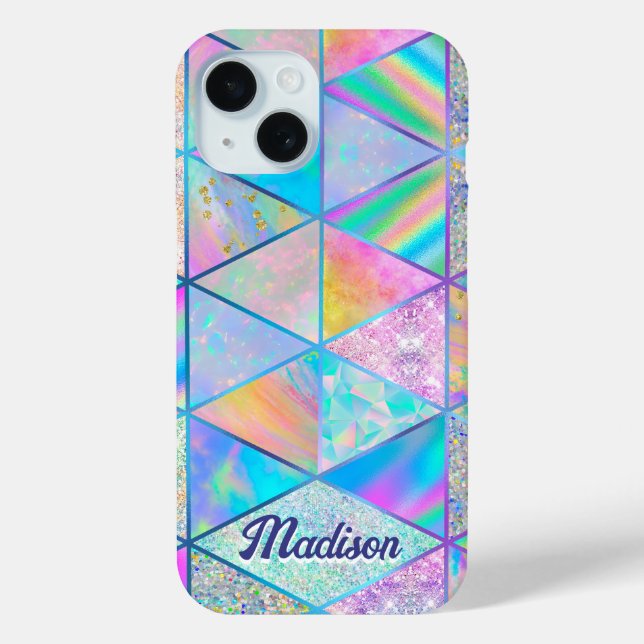 Coques Case-Mate iPhone Élégant hologramme girly coloré (Verso)