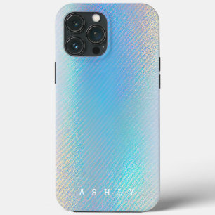 Case-Mate iPhone Case Élégant holographique Turquoise et Or