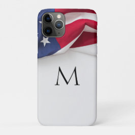 Case-Mate iPhone Case Elegant Initial American Flag Monogram