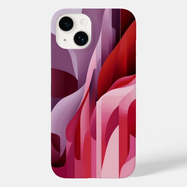 Coques Case-Mate iPhone Élégant Lilac rouge rose Abstrait (Verso)