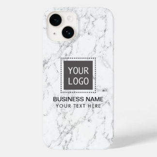 Coques Pour iPhone Élégant logo personnalisé Marbre blanc d'entrepris