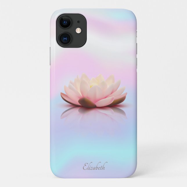 Coques Case-Mate iPhone Élégant Lotus Flower Classy Holographic (Dos)