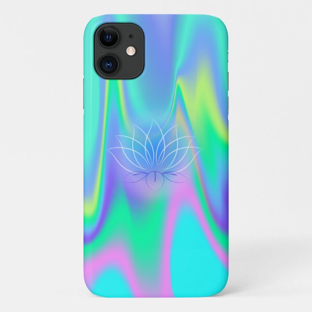 Coques Case-Mate iPhone Élégant Lotus Holographique (Dos)