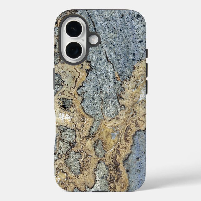 Coques Case-Mate iPhone Elégant Luxueux intemporel Gris Or Pierre (Verso)