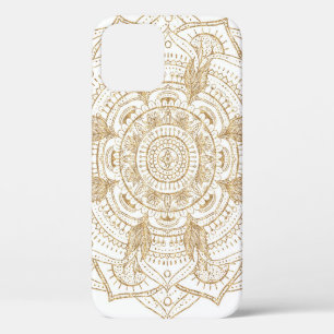 Case-Mate iPhone Case Elégant Mandala Blanc & Or Dessiné À La Main
