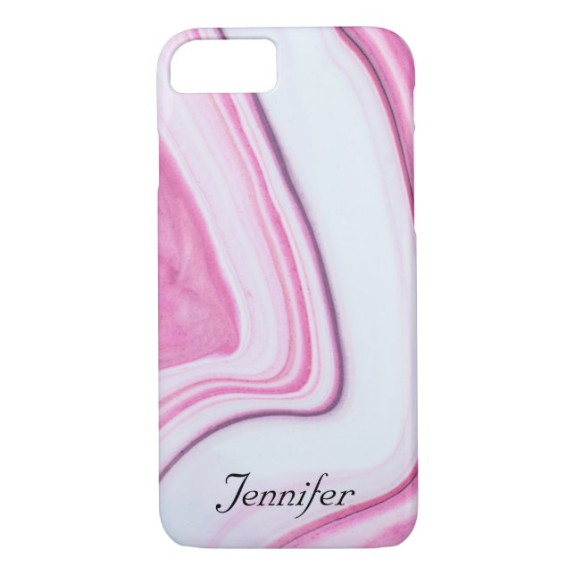Coques Case-Mate iPhone Élégant MARBRE ROSE ROPULAIRE BLANC AJOUTER VOTRE  (Dos)