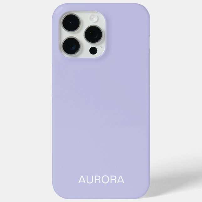 Coques Case-Mate iPhone Élégant Misty Lilac Nom personnalisé - (Verso)