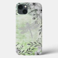 Élégant modèle floral de libellule