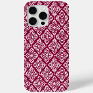 Coque iPhone 15 Pro Max Élégant modèle floral géométrique Boho