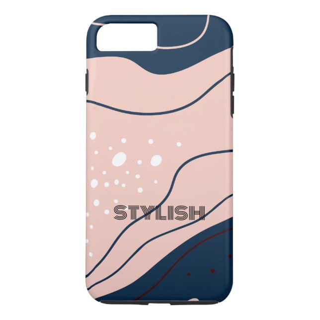 Coques Case-Mate iPhone Élégant & Moderne Bleu & Blanc  (Dos)