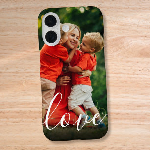 Coques iPhone 16 Élégant Moderne Écriture d'Amour Personnalisée Pho