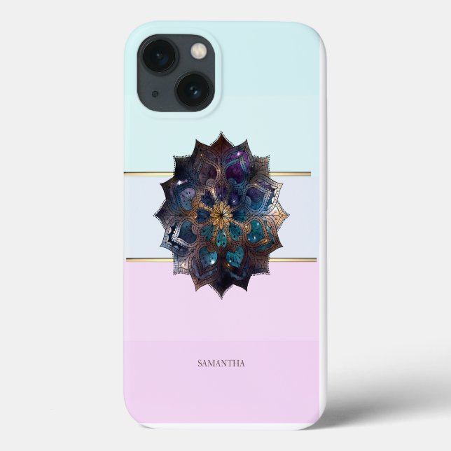 Coques Case-Mate iPhone Élégant Moderne Striped, Ombre Mandala (Verso)