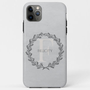 Case-Mate iPhone Case Élégant monogramme de couronne   Gris