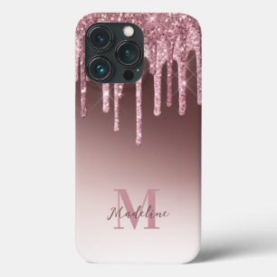 Case-Mate iPhone Case Élégant Monogramme de Parties scintillant rose pâl