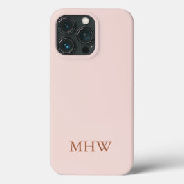Case-Mate iPhone Case Élégant monogramme initiales chic rose chic
