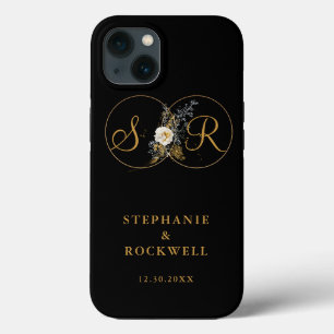 Case-Mate iPhone Case Élégant Monogramme Or Nom Mariage initial