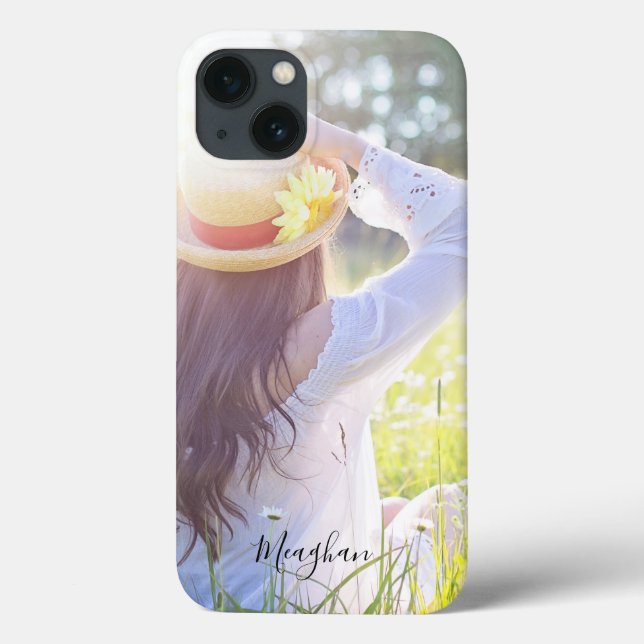 Coques Case-Mate iPhone Élégant Monogramme Votre Photo Personnalisée (Verso)