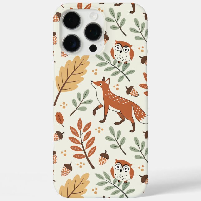 Coques Case-Mate iPhone Élégant Motif d'automne scandinave (Verso)